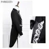 Tailcoat blanc hommes mariés de mariage costumes brodés 2 pièces costumes pour hommes avec pantalon chanteurs de bal costume de scène smoking hommes costume ensemble x0909