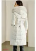 Nouveau 2021 femmes hivernaux blancs de canard blanc en manteau de qualité de marque de marque de marque longue de style de style basse avec fourrure b9235f9708238832