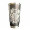 20 uncji Kubki ze stali nierdzewnej Leopard Picie Tubler Dwuście Wall Wine Glass Cup Insulated Coffee Cup