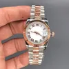 19 Color Lady Watch President Diamond Bezel Shell Face Women rostfritt klockor lägsta kvinnors automatiska mekaniska handledsgif2187