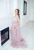 Ladies Robe See-Through Lace Applique Gowns V Neck Short Sleeve Photography Bridal Bathrobes Marabou/Charmeuse Dressing Gown Party Gifts Bridesmaid Dress