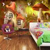 Wallpapers Drop Custom 3D Po Wallpaper Mushroom House Children Room Decoration Poster Non-woven Print Papel De Parede