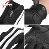 Gants de moto bruns en cuir véritable Guants gants de motocross respirant de motocross véritable Gants de cyclisme rétro de protection H1022