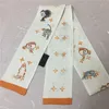 Fashion brand hair ribbon silk scarf fashion handbag decorative ribbon multi-purpose ribbon 120* 8cm