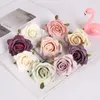 Dia dos Namorados Flores decorativas Rose Curls Flor Cabeça Corsage De Seda Flor Cabeça De Casamento Solto Arranjo Floral Arte