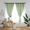 Curtain & Drapes 1 Panel Double Layers White PureTulle With Meteor Shower Hollow Out Shading Blackout Curtains Living Room Window 2JL882