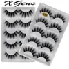 entièrement 102030405060100 Boîtes de vision des cils de vison 5 paires Natural Long Faux Cons 3D Cils en vrac Super Fluffy Faux CILS5880153