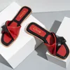 Summer casual color matching women's sandals soft PU leather flat slippers cross-tie decoration beach slippers 37-42