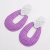 Grande marque géométrique boucles d'oreilles goutte pour femmes bijoux 2022 émail mode balancent boucle d'oreille Brincos cadeaux de noël lustre