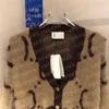 Cappotti in maglione di mohair con stampa di lettere complete per donna Cardigan in morbida peluche Cappotto da donna di design Capispalla da donna di alta qualità