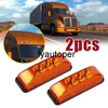 2pcs Amber 3-LED Car Tuning Side Marker Lights Truck Trailer Clearance Lights Security Protection Universal Car Accessories