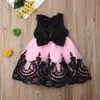 1-6 años niño bebé niño niñas princesa vestido negro arco encaje tul tutu fiesta boda vestidos de cumpleaños para disfraces 210515