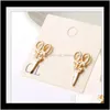 ジュエリーパーソンのハサミイヤリングFshears Clippers Earring Studファッションジュエリー