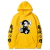 Kawaii Kamado Demon Slayer Drôle Japon Anime Hoodies Pour Hommes Mignon Manga Imprimer Mode High Street Surdimensionné Sweat H0910