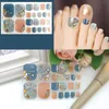 Stickers & Decals 1 Set Flower Toenail Sticker Waterproof Full Toe Nail Wraps Self-Adhesive False Design Manicure For Women Girls Prud22