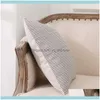 Roupa de cama Têxteis Home Gardengeometric Travesseiro Conjunto de 6 - Almofada de algodão decorativo almofada quadrada er, x 45 cm1 entrega de gota 202