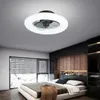 천장 선풍기 현대 LED 스마트 조명 홈 침실 식당 거실 220V 검은 흰색 실내 램프를위한 조명 원격 제어