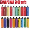 FzcVape Max 2000Pappen Einweg-Vape-Pen E-Zigarettengerät 1000mAh-Batterie 5ml Vorgefüllte Kartusche Pod Fabrik Großhandel