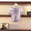 Drawstring Dot Tshirt Summer Plus Size 5XL Women V Necks Short Sleeves Summer New Fashion Thin Cozy Tops T14510X 210419