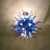 Hängsmycke Ljusfjädring Lampor Handgjorda ljuskronor Modern Färgrik Utlämning Blåst Murano Glas Ljuskrona Amerikansk stil Lampskärm LED Inomhusljus 80 * 80cm