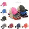 7 couleurs queue de cheval chapeaux hommes femme lavé maille casquette de Baseball Sports de plein air réglable Protection solaire filet casquettes CYZ3097