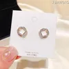 Koreaanse mode geometrische vierkante stud vrouwen trendy minimalisme sieraden 2021 schattige oorbellen