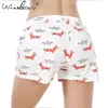 Pajama Spodenki Senne Bottoms Bawełniane Jamnik Boże Narodzenie z Santa Hat Letters Cute Elastyczna Talia Loose S-XXL Pajama B7N001 210421