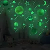 نجوم مضيئة القمر الديكور ملصقات الحائط لغرفة النوم غرف غرفة المعيشة غرفة