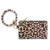 Europa e América Pu Finged Pingente Lady Leopard Imprimir Couro Chaveiro Bracelete Pulseira Carteira Móvel Saco de Telefone Móvel
