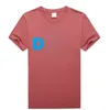 DT-2196 T-shirt da uomo in cotone manica corta allentata estiva 9 colori casual con logo lettera pullover senza colletto taglia S-2XL 50 pezzi