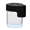 Newled Powiększanie Stash Jar Mag Magnify Wyświetlanie Kontenera Szklana Storage Box USB Lekki Zapach Dowód EWD6027