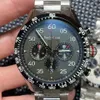 Męski zegarek sportowy japonia mechanizm kwarcowy VK chronograf szara tarcza zegarki na rękę stalowa obudowa samochód wyścigowy czarny kalendarz uhr hanbelson