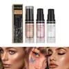 Kiss Beauty Liquid Glow Surligneur Visage et Corps Highlight Illuminateur Crème Shimmer éclaircit la peau Maquillage Fond de Teint Lisse Perle Blanc lumière douce Poudre Or