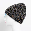 Dames winter luipaard hoed mode vrouwen wol warm gebreide hoeden dier print mutsen cap gorros mujer invierno dikker bonnet gc708