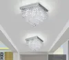 Carré simple allée salon LED lustres plafond lampe en cristal balcon entrée couloir créatif