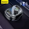 Cargadores de teléfono celularCargador de coche Transmisor FM Modulador auxiliar Bluetooth Manos libres Car Audio Reproductor de MP3 3.4A Cargador de teléfono móvil USB dual rápido