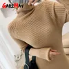 Autumn Winter Women Knitted Dress Turtleneck Sweater es Lady Slim Bodycon Long Sleeve Bottoming Female 210428