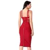 Summer And Women'S Bandage Sexy Spaghetti Metal Buckle Hollow Tight Body Celebrity Party Dress Vestidos 210525