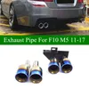 L & R 304 Stainless Steel Exhaust Muffler Tail Pipe For BMW 5 Series F10 F18 523 525 To Modify M5 Rear Bumper Tips