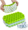 Venda por atacado 37 furos favo de mel cubo de gelo molde alimentos flexíveis silicone moldes para uísque acessórios de cozinha cocktail