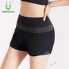 Fanceey Slim Sport shorts voor vrouwen nep twee antiwalking lopende gym yoga panty vrouw