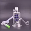 Mini Dab Rigs Bong com vidro de vidro queimador tubulação reciclador bubbler honeycomb tubulação de água percolador com tubo de silicone tamanho mão coletor de cinzas