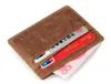 Nesitu Slim Bruin Black Chocolate Blue Geel Geel Rood Lederen Holder Mini Men Wallets Dames Purse #M8101 Kaarthouders