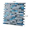 Art3d 5-Piece 3D Wall Stickers Crystal Glass Peel and Stick Backsplash Tiles for Kitchen Bathroom , Wallpapers(30X30CM)