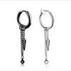 Punk Triangle Chain Hoop Earrings Piercings For Women & Men Personality Ear Clip Fake Non Fashion Jewelry Huggie