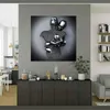 Obrazy 4PCS Love Heart 3D Effect Art Art Abstract metalowa figura Statua Art Płótna malarstwo 19 7 cali Nowoczesne wystrój domu258z