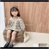 Shirts Baby Clothing Baby Maternity Drop Delivery 2021 Autumn Girls Floral Cotton Linen Blouses Kids Longsleeved Loose Doll Tops Clothes 2103