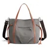 女性の買い物袋ファッションカジュアルレディースキャンバスバッグハンドバッグトート高容量高品質PUオックスフォード大量卸売DH2105