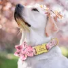 Dog Accessories Collar Leash Set Custom Printed Nylon Dog Collar Walking Leash Pet Engraved ID Tag Collar For Small Medium Dogs 211006