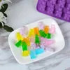 Baking Moulds 50 hole Gummy Bear Mold Silicone Cake Cookies Candy Dessert Chocolate Maker with Dropper